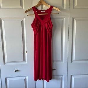 Calvin Klein Vibrant Red Midi Dress